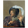 Frans Hals Şarkı Söyleyen Çocuk Flütü ile Kanvas Tablo