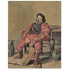 Ferdinand Hodler Gitarı ile Oturan Adam Kanvas Tablo
