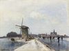 Johan Barthold Jongkind Patenciler Maasluis Kanvas Tablo