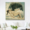 Sleeping Woman with a Peacock by Leon François Comerre as Art Print
