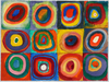 Wassily Kandinsky Eş Merkezli Daireli Kareler Kanvas Tablo