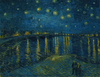 Vincent van Gogh Yıldızlı Gecede Rhone Nehri Kanvas Tablo