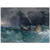 Steamship Marianne in Storm on the Black Sea by Thomas Ender as Fine Art Print