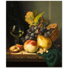 Still Life with a Peach a Pear Plums and Grapes by Edvard Ladell as Fine Art Print