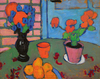 Alexej von Jawlensky Çiçekli ve Portakallı Natürmort Kanvas Tablo
