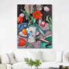 Still Life With Tulips And Fan by Samuel Peploe as Art Print