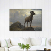 Study Of A Bighorn Ram by Albert Bierstadt as Art Print