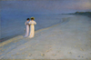 Peder Severin Krøyer Sahilde Yaz Akşamı Kanvas Tablo