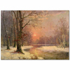Sunset in Winter by Adolf Kaufmann as Fine Art Print