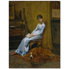 The Artist's Wife and His Setter Dog by Thomas Eakins