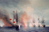 Ayvazovsky Sinop Savaşında Gemiler Kanvas Tablo