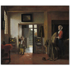 Pieter de Hooch Yatak Odası Kanvas Tablo