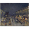 The Boulevard Montmartre at Night by Camille Pissarro as Art Print