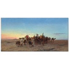 The Caravan At Dusk by Eugene Alexis Girardet as Fine Art Print