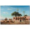 The Caravan Resting In Siout Egypt by Narcisse Berchere as Fine Art Print
