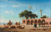 The Caravan Resting In Siout Egypt by Narcisse Berchere