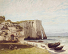 Gustave Courbet Etreta Sahili Kanvas Tablo