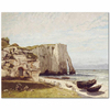 Gustave Courbet Etreta Sahili Kanvas Tablo