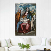 The Holy Family with Saint Anne and John the Baptist as Child by El Greco as Fine Art Print