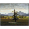 The Lonely Tree by Caspar David Friedrich as Fine Art Print