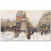 The Place de Clichy in Snow by Eugene Galien Laloue as Fine Art Print