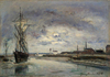 The Port Of Honfleur by Johan Barthold Jongkind