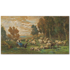 The Shepherdess by Charles Jacque as Fine Art Print