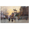 The Statue of Etienne Marcel by Eugene Galien Laloue as Fine Art Print