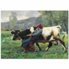 The Stubborn Cow by Julien Dupre as Art Print