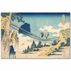 Katsushika Hokusai Asma Köprü ve Etchu Manzarası Kanvas Tablo