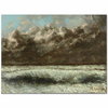 Gustave Courbet Normandiya Sahilinde Dalgalar Kanvas Tablo