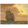 Three Masted Ship Near a Coast by Vilhem Karl Ferdinand Arnesen as Art Print