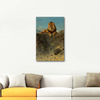 Throning Lion by Ludwig Knaus as Fine Art Print