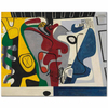 Two Figures with Yellow Tree Trunk by Le Corbusier as Art Print