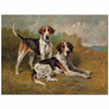 Two Hounds Resting by John Emms as Fine Art Print
