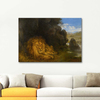 Two Lions In A Cave by Wilhelm Kuhnert as Fine Art Print