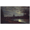 View of Dresden by Moonlight by Johan Christian Dahl as Art Print
