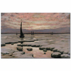 Birge Harrison Kış Akşamında Gün Batımı Kanvas Tablo