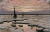 Birge Harrison Kış Akşamında Gün Batımı Kanvas Tablo