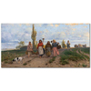 Women Returning From The Fields by Antoni Kozakiewicz as Fine Art Print