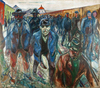 Workers On Their Way Home by Edvard Munch as Art Print