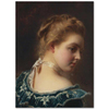 Young Beauty In A Green Dress by Gustave Jean Jacquet