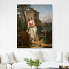 Young Woman In An English Garden by Martin Drolling as Art Print