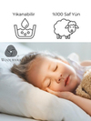 %100 Yün Dolgulu 3'lü Bebek & Çocuk Kreş Uyku Seti – Yorgan + Yastık + Nevresim – Doğal & Organik