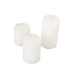 Silindir Mum 3lü Set - Beyaz