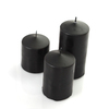 Silindir Mum 3lü Set - Siyah