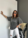 Antrasit Charms Zımbalı Tshirt
