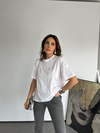 Beyaz Taş Şeritli Tshirt