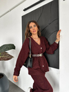 Bordo Simli Tüvit Takım