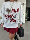 Gri Kolu Yazılı Sweatshirt